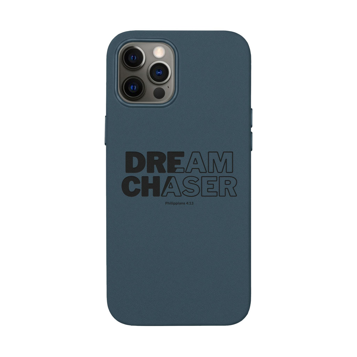 Embossed 'Dream Chaser' PU Leather Phone Case - Slim Protective iPhone Cover