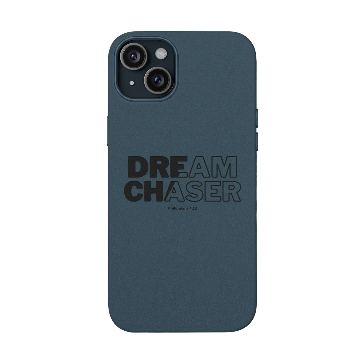 Embossed 'Dream Chaser' PU Leather Phone Case - Slim Protective iPhone Cover