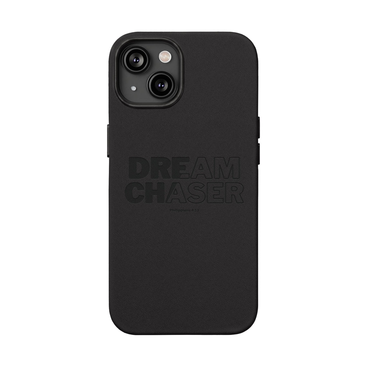 Embossed 'Dream Chaser' PU Leather Phone Case - Slim Protective iPhone Cover