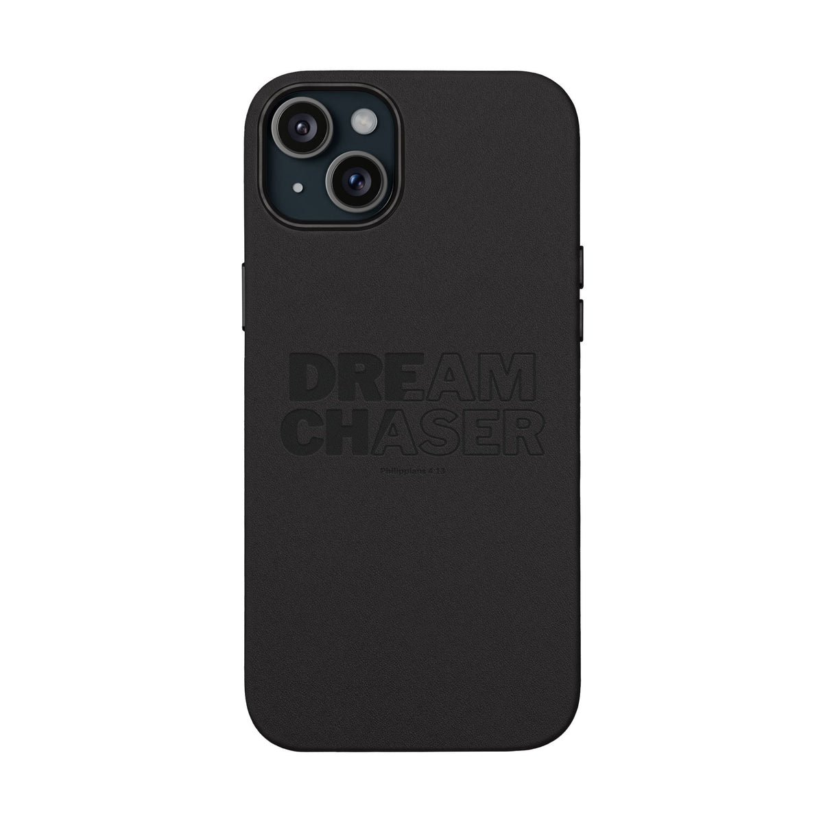 Embossed 'Dream Chaser' PU Leather Phone Case - Slim Protective iPhone Cover