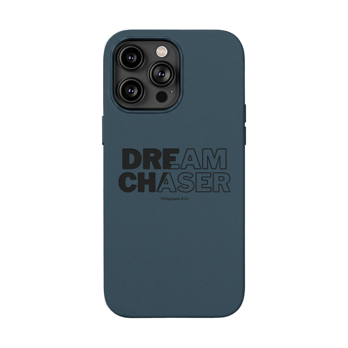 Embossed 'Dream Chaser' PU Leather Phone Case - Slim Protective iPhone Cover