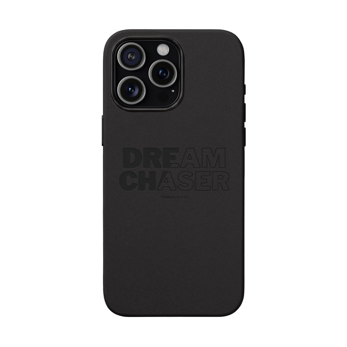 Embossed 'Dream Chaser' PU Leather Phone Case - Slim Protective iPhone Cover