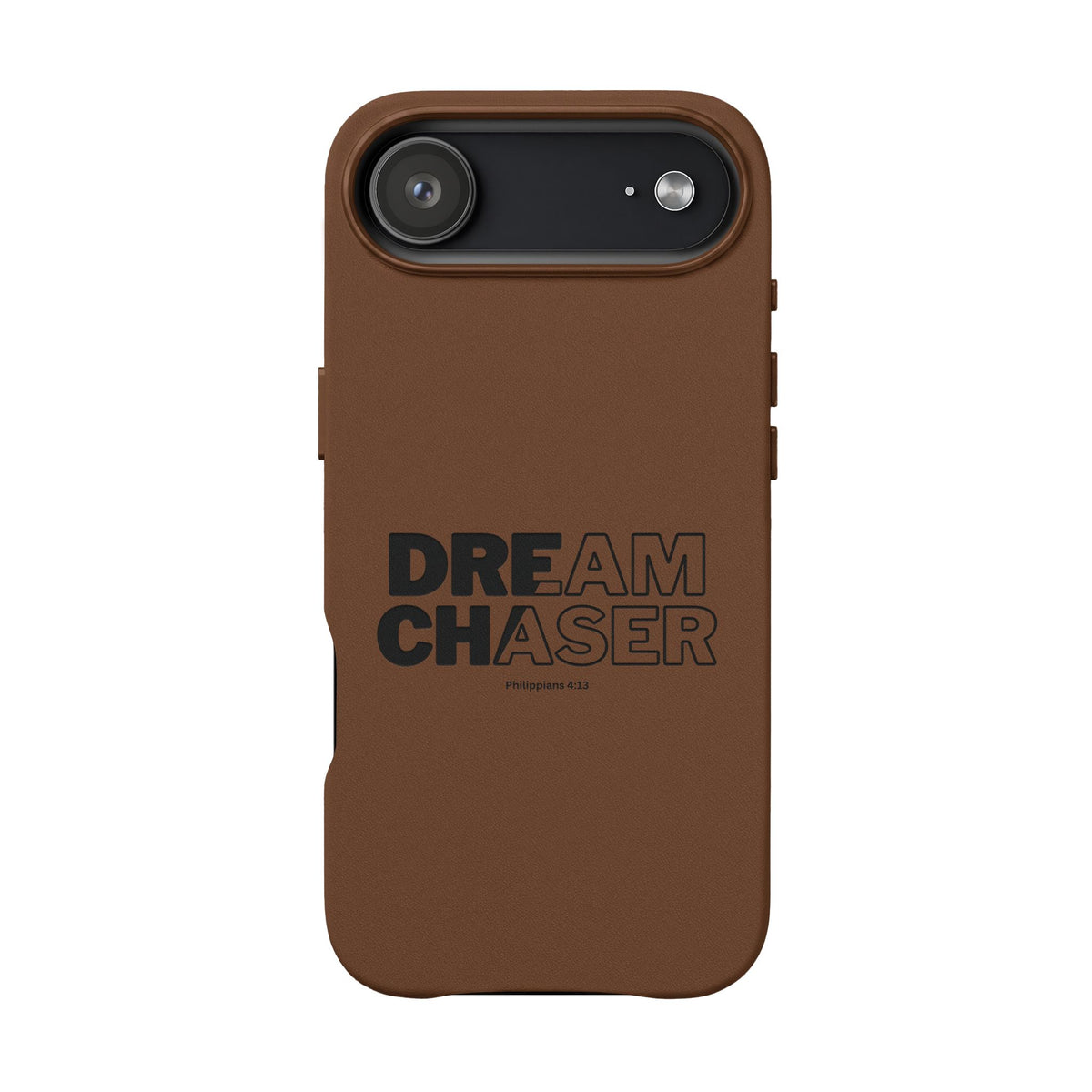 Embossed 'Dream Chaser' PU Leather Phone Case - Slim Protective iPhone Cover
