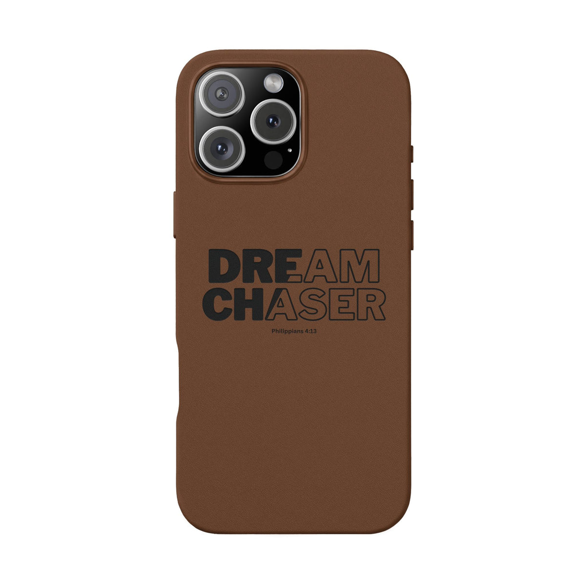 Embossed 'Dream Chaser' PU Leather Phone Case - Slim Protective iPhone Cover