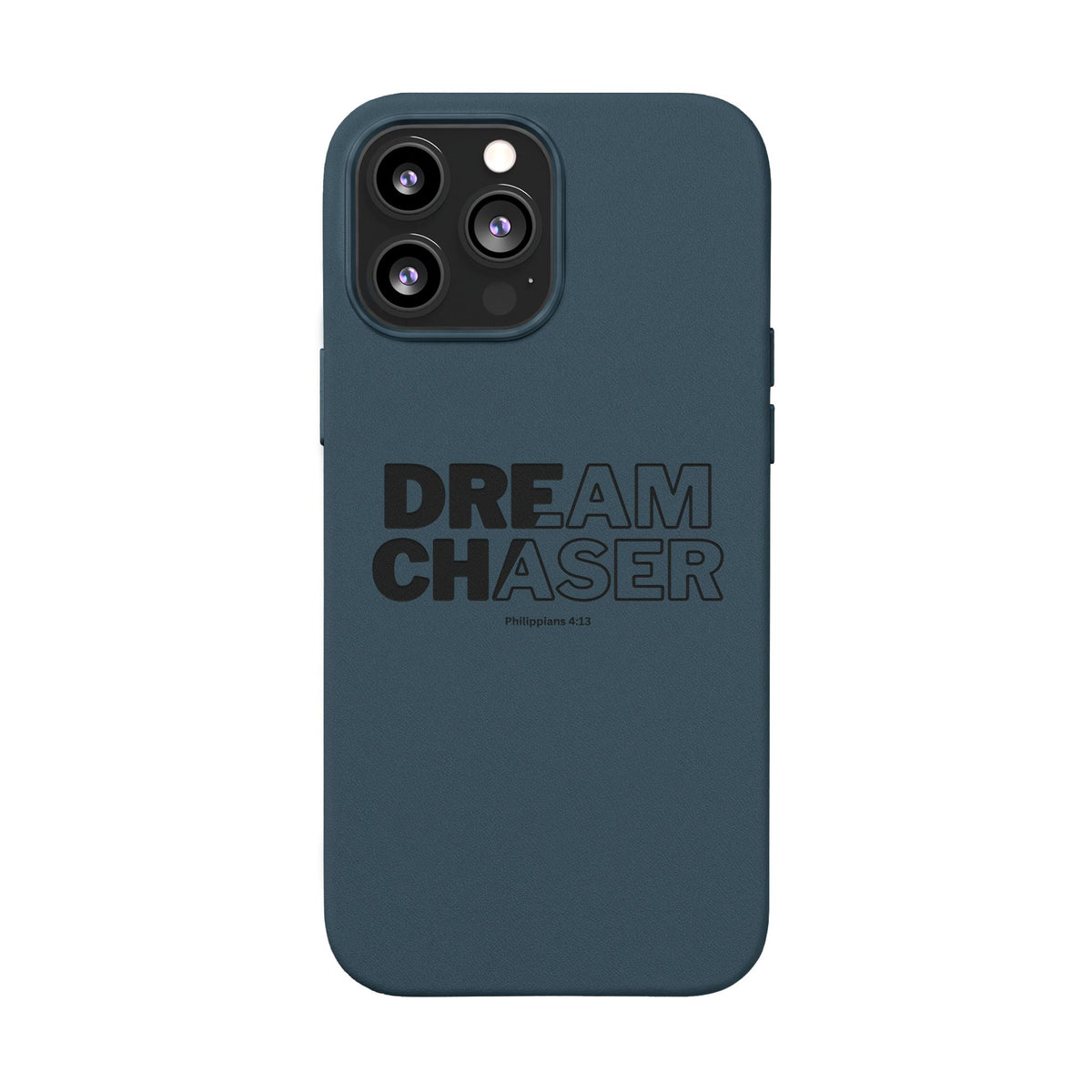 Embossed 'Dream Chaser' PU Leather Phone Case - Slim Protective iPhone Cover