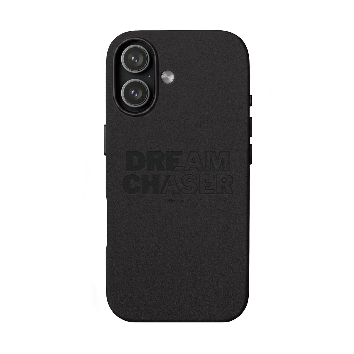 Embossed 'Dream Chaser' PU Leather Phone Case - Slim Protective iPhone Cover