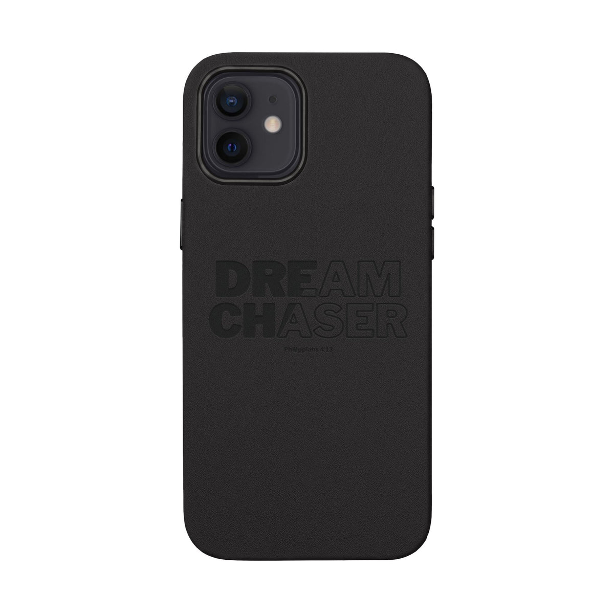Embossed 'Dream Chaser' PU Leather Phone Case - Slim Protective iPhone Cover