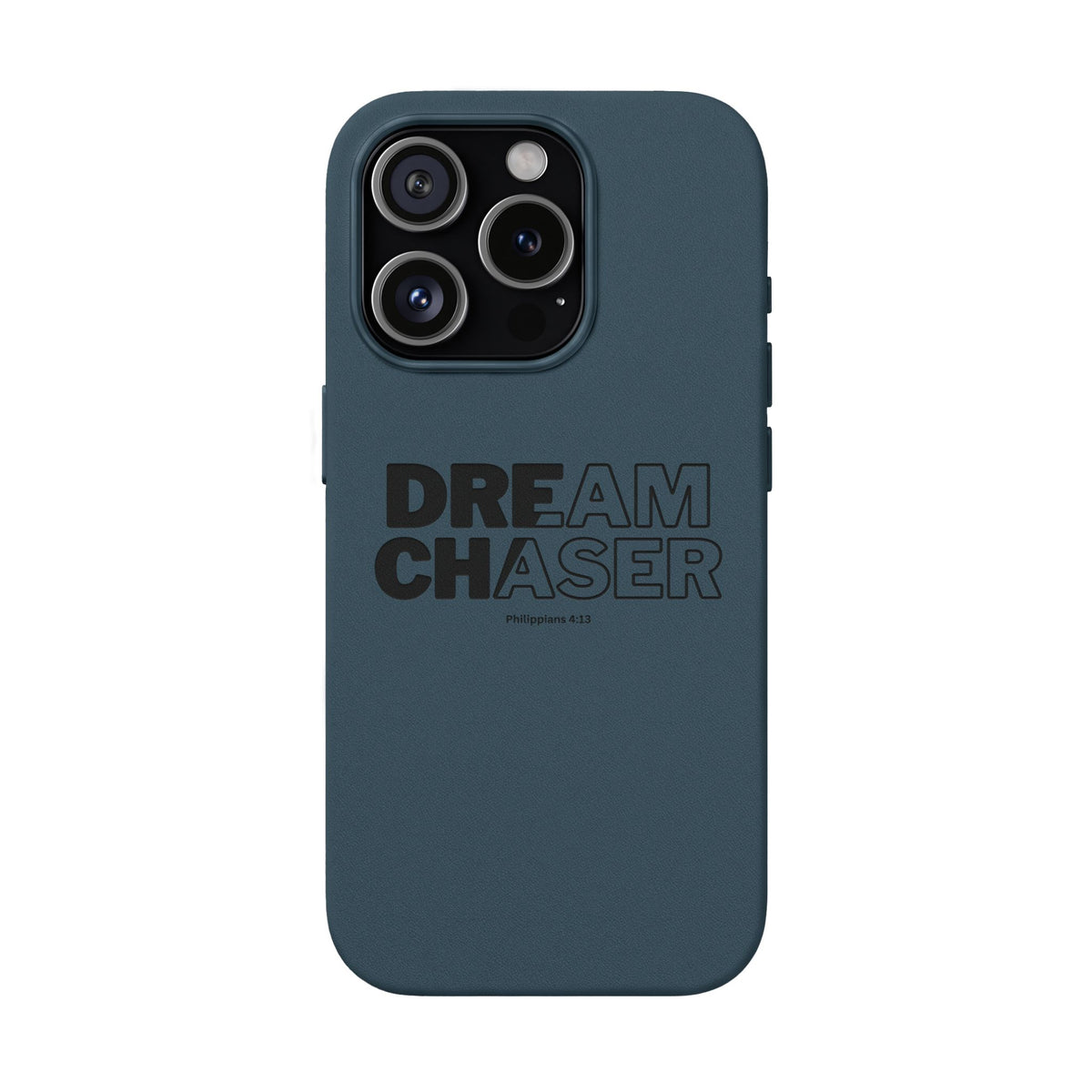 Embossed 'Dream Chaser' PU Leather Phone Case - Slim Protective iPhone Cover