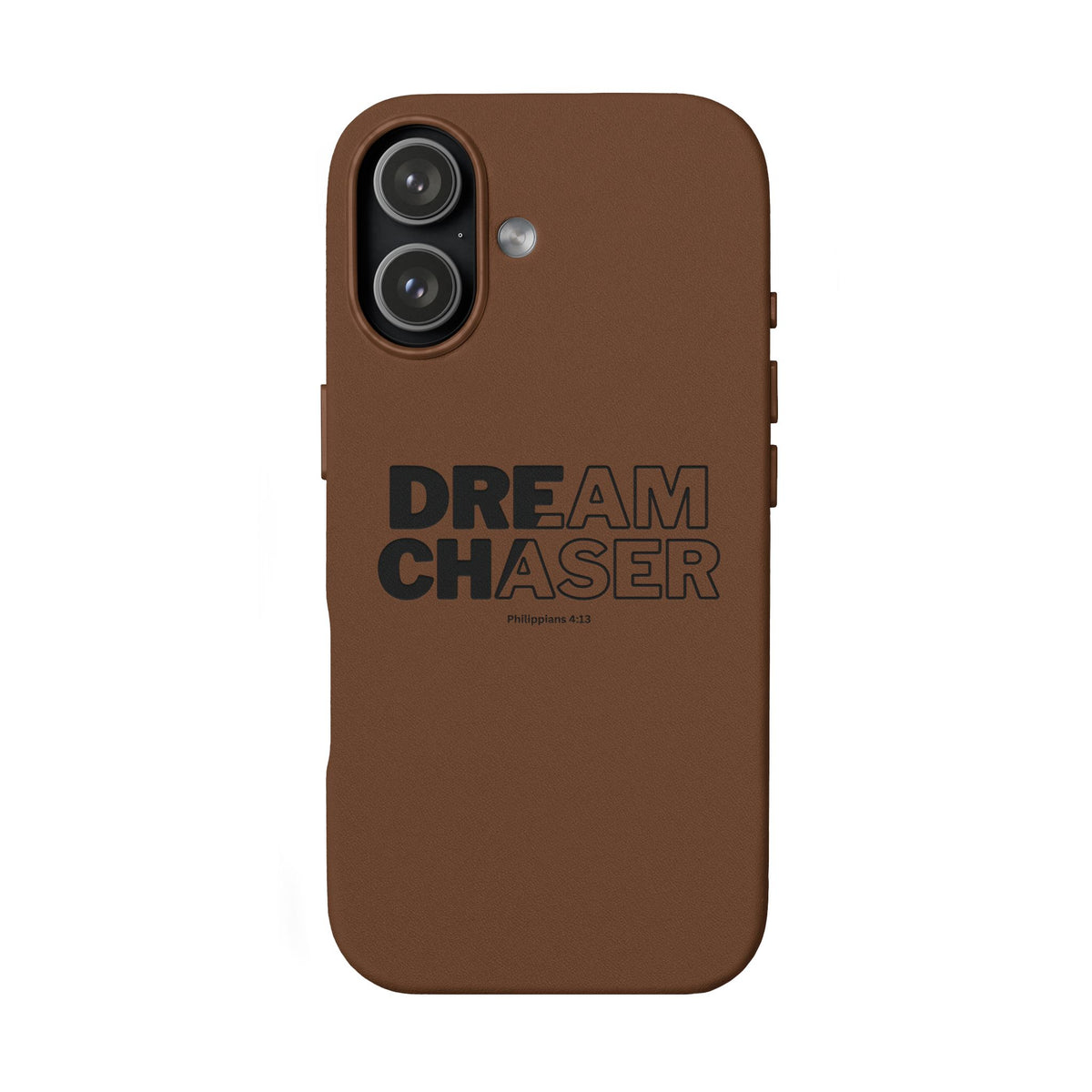 Embossed 'Dream Chaser' PU Leather Phone Case - Slim Protective iPhone Cover