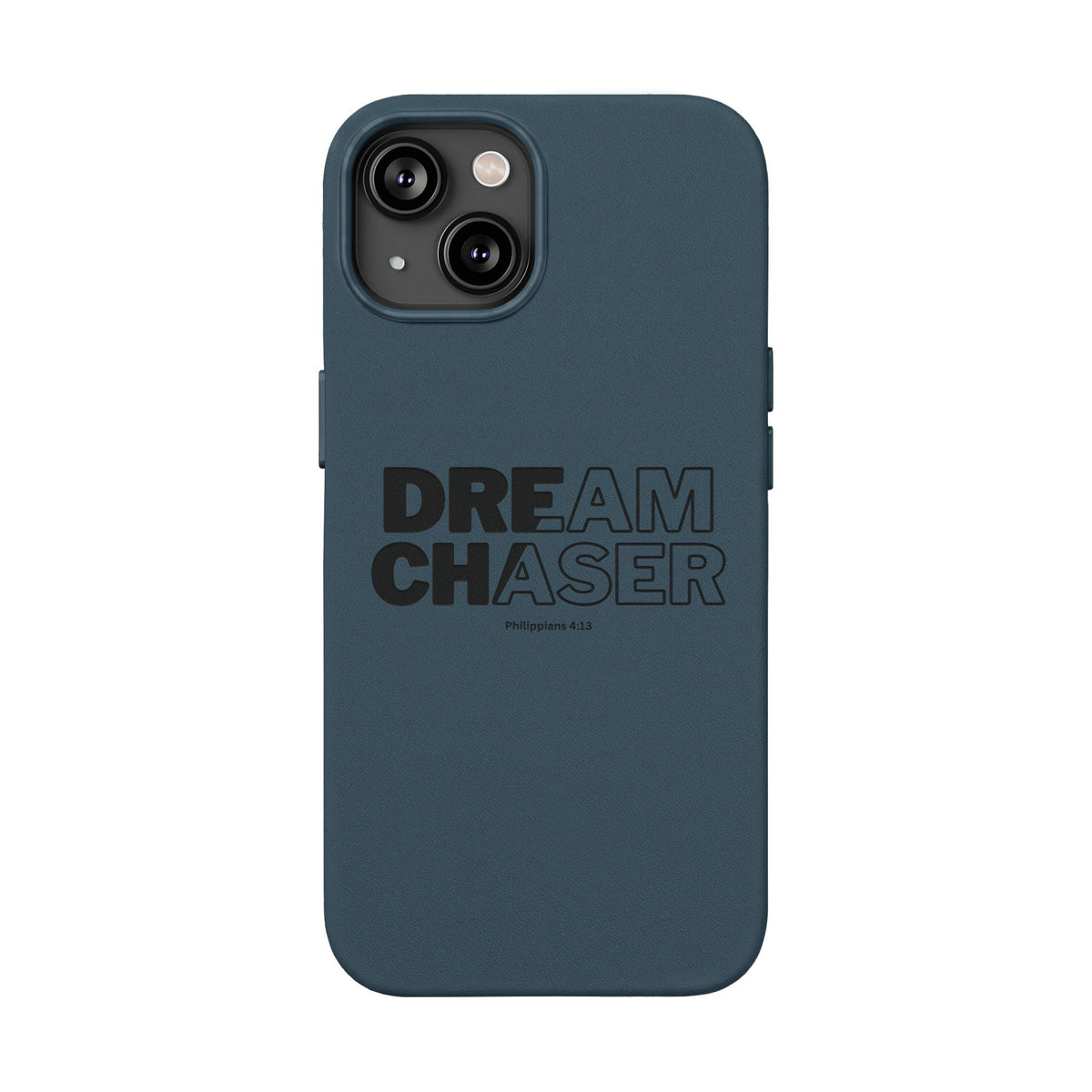 Embossed 'Dream Chaser' PU Leather Phone Case - Slim Protective iPhone Cover