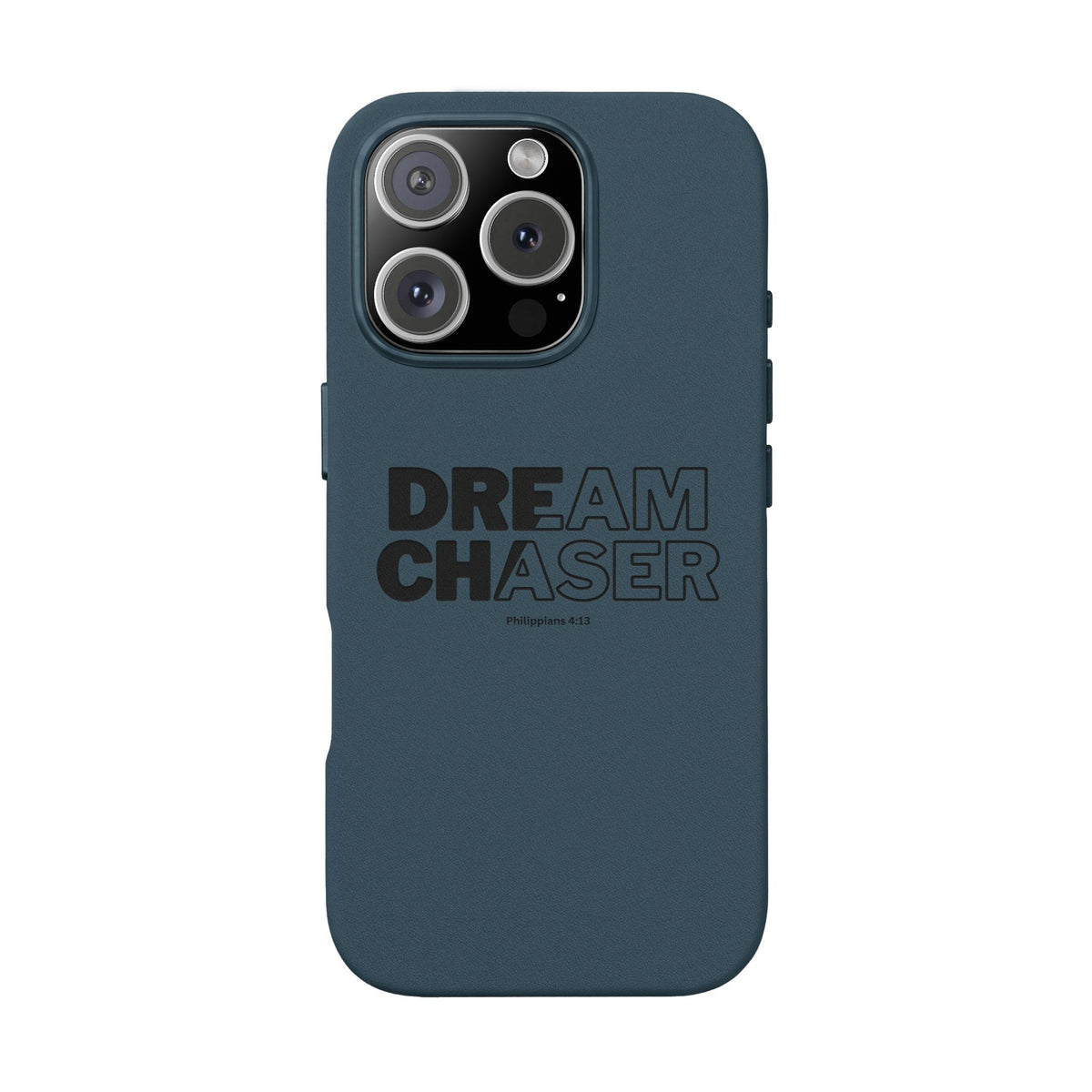 Embossed 'Dream Chaser' PU Leather Phone Case - Slim Protective iPhone Cover