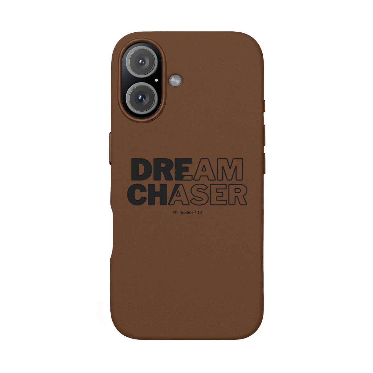 Embossed 'Dream Chaser' PU Leather Phone Case - Slim Protective iPhone Cover