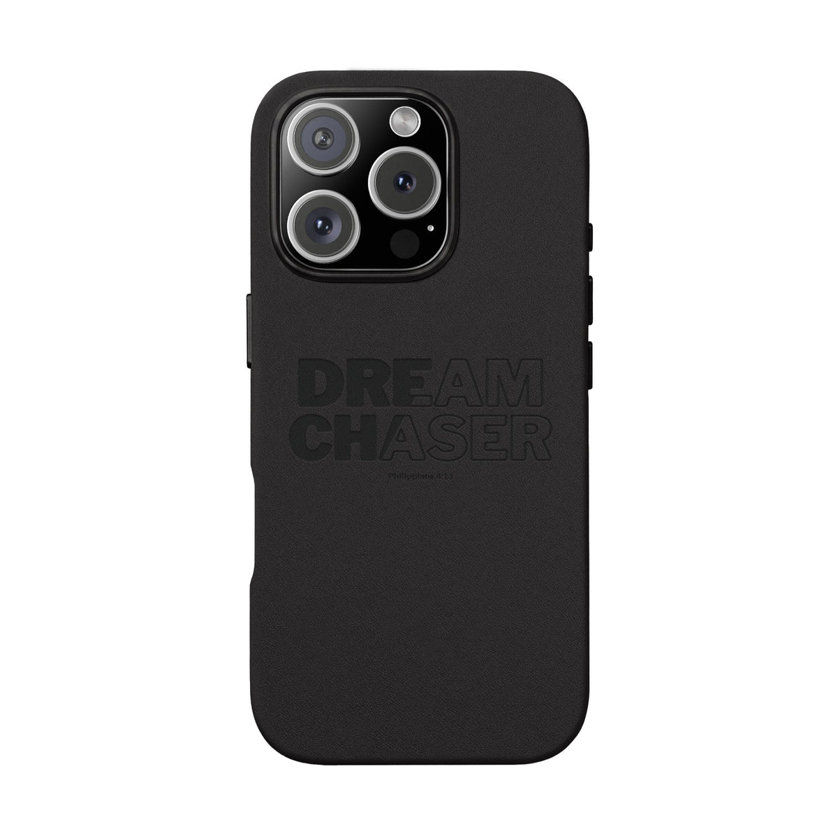 Embossed 'Dream Chaser' PU Leather Phone Case - Slim Protective iPhone Cover