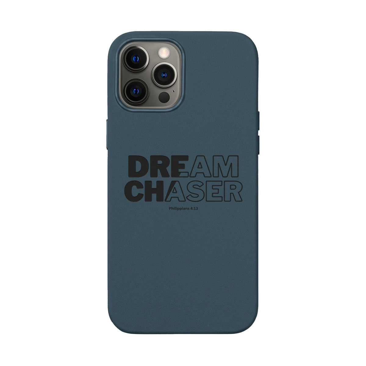 Embossed 'Dream Chaser' PU Leather Phone Case - Slim Protective iPhone Cover