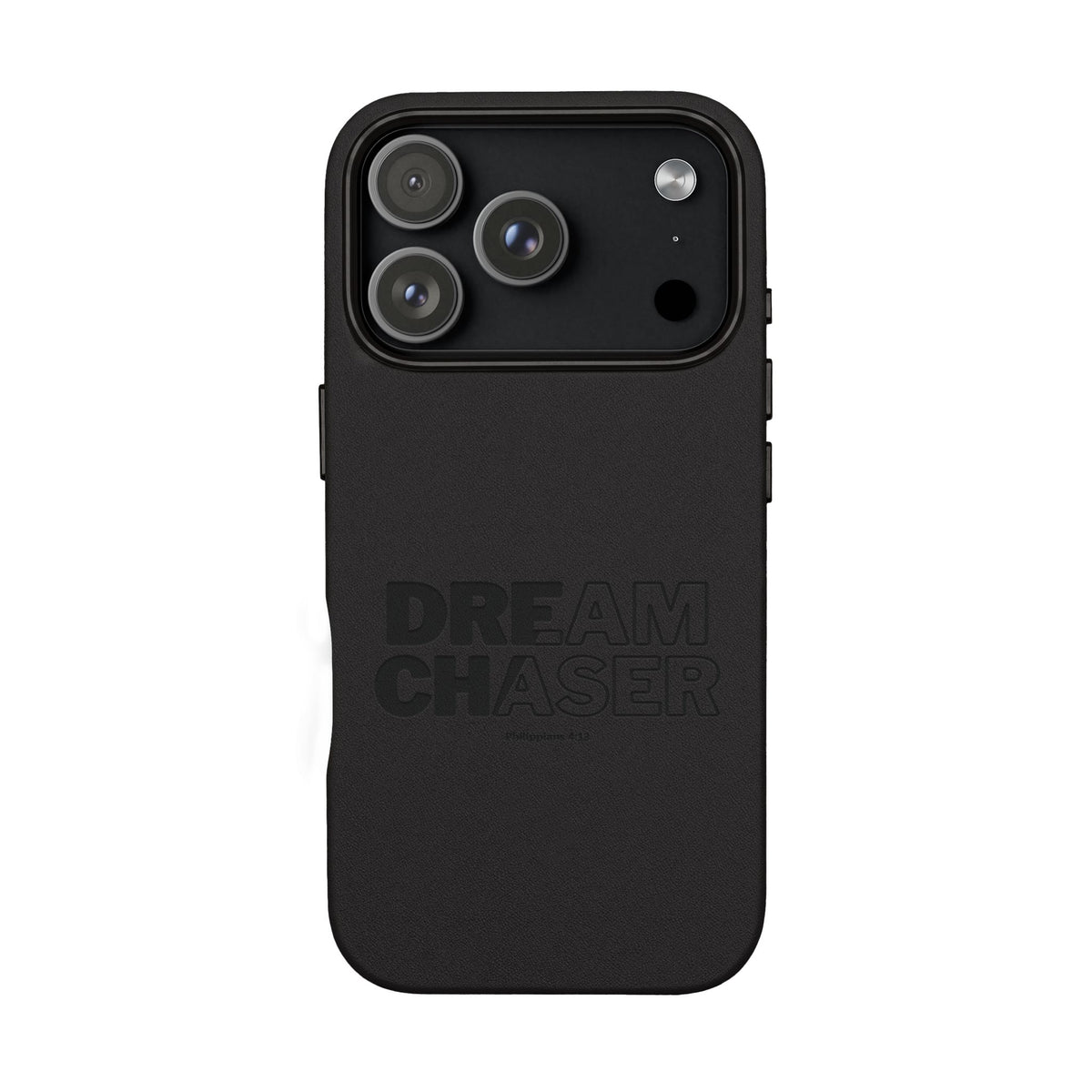 Embossed 'Dream Chaser' PU Leather Phone Case - Slim Protective iPhone Cover