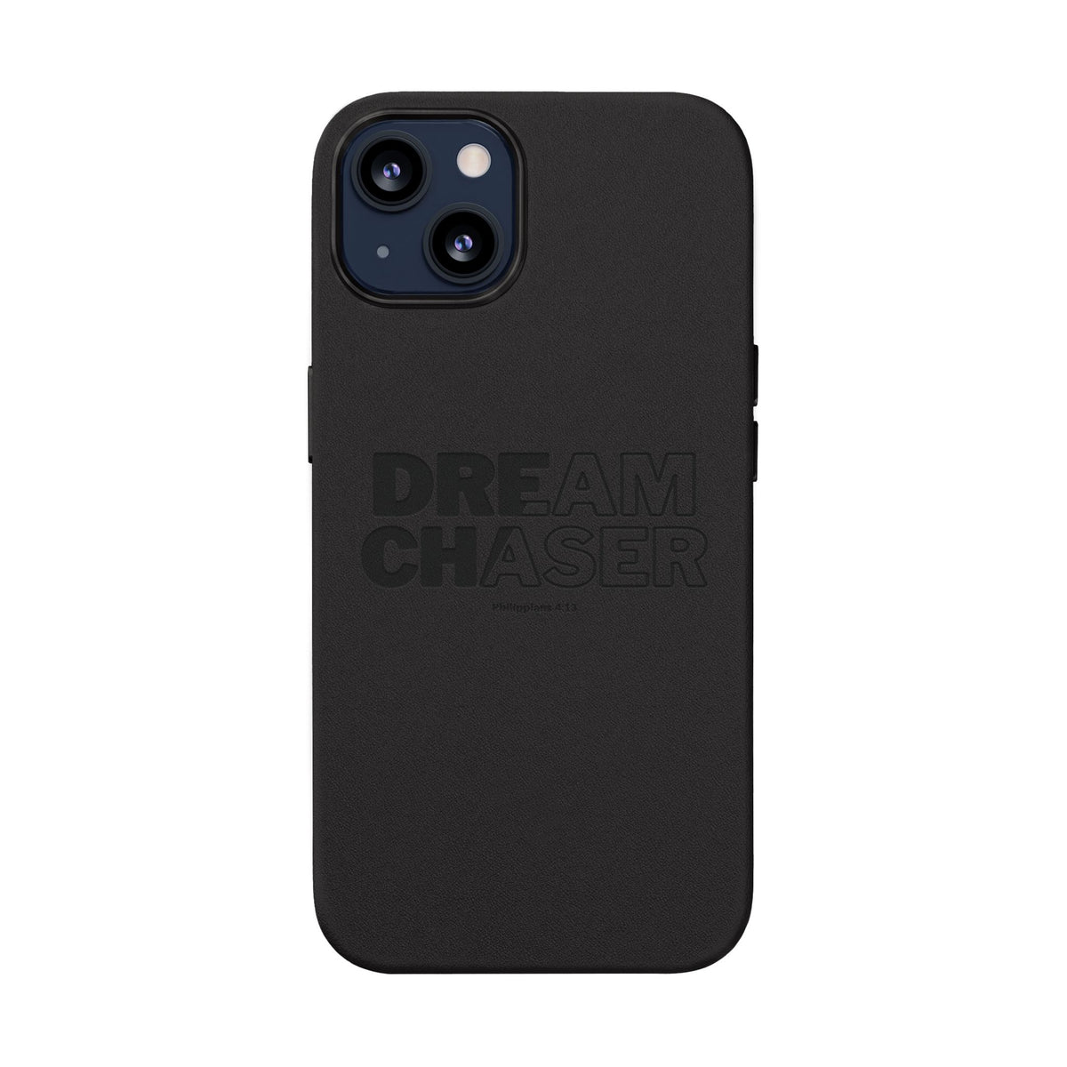 Embossed 'Dream Chaser' PU Leather Phone Case - Slim Protective iPhone Cover