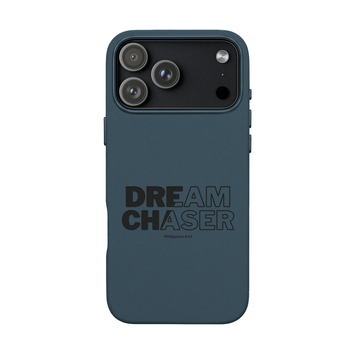 Embossed 'Dream Chaser' PU Leather Phone Case - Slim Protective iPhone Cover