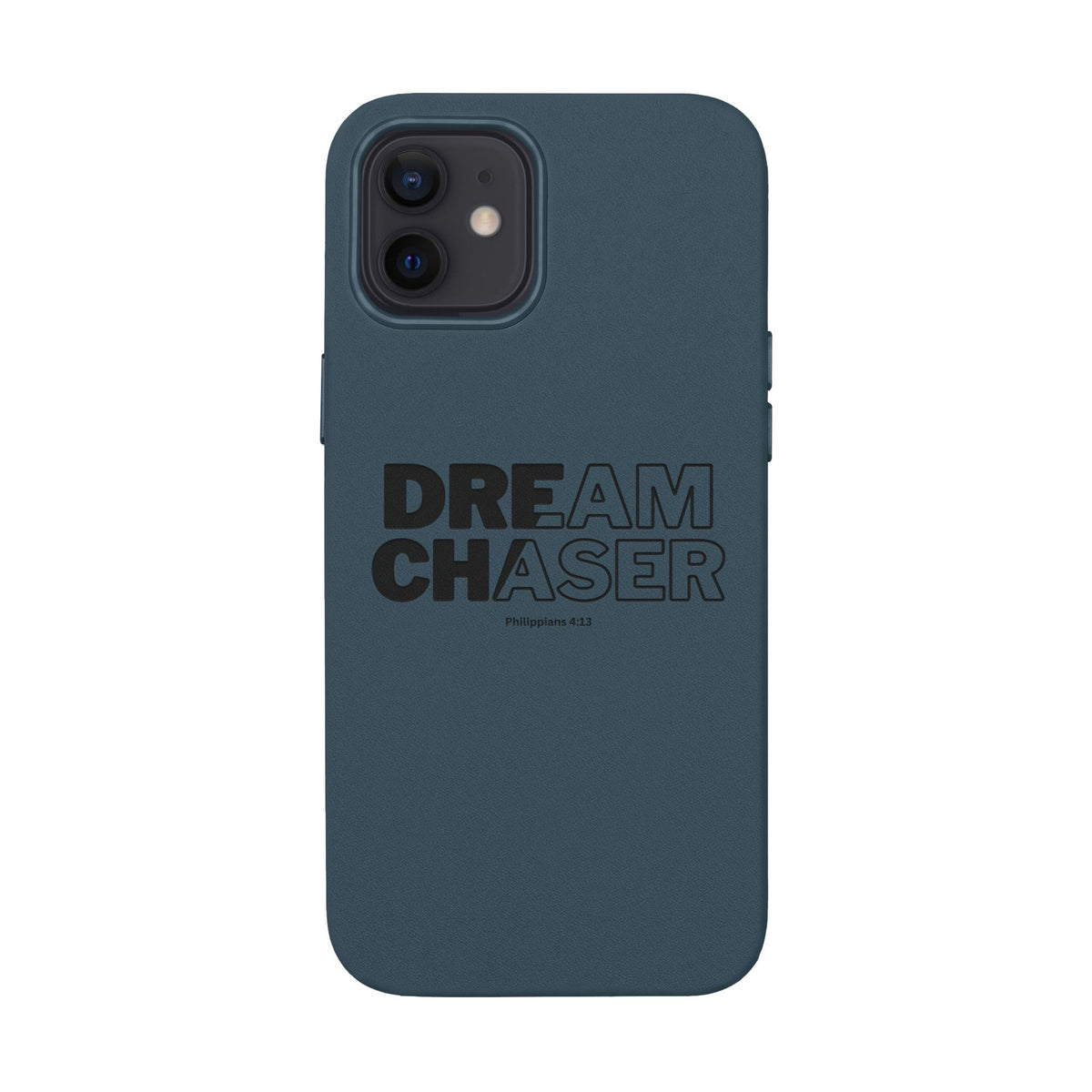 Embossed 'Dream Chaser' PU Leather Phone Case - Slim Protective iPhone Cover
