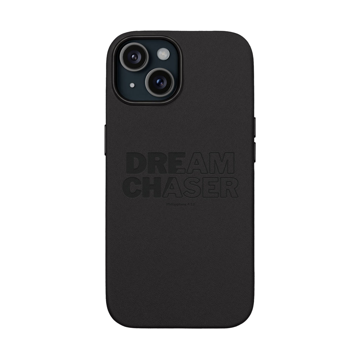 Embossed 'Dream Chaser' PU Leather Phone Case - Slim Protective iPhone Cover