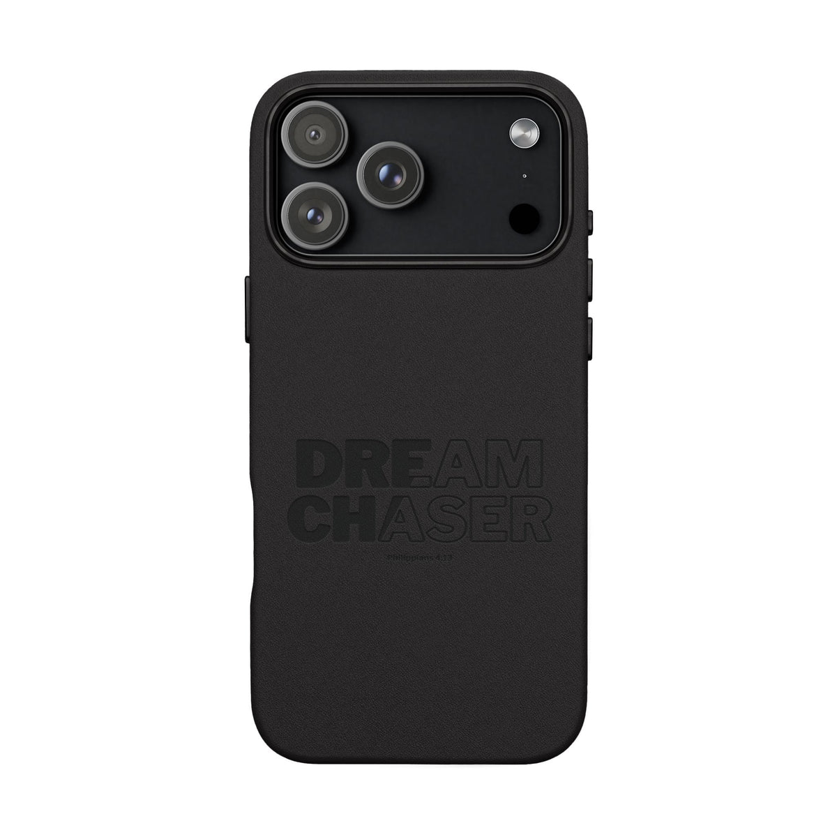Embossed 'Dream Chaser' PU Leather Phone Case - Slim Protective iPhone Cover