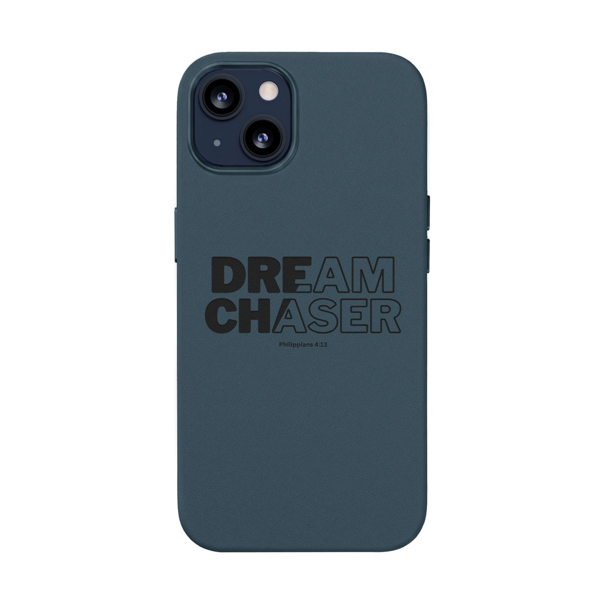 Embossed 'Dream Chaser' PU Leather Phone Case - Slim Protective iPhone Cover