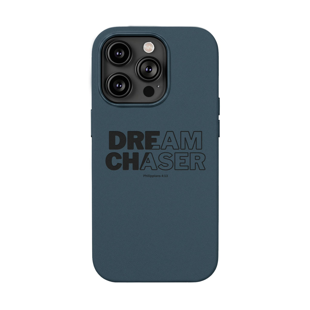 Embossed 'Dream Chaser' PU Leather Phone Case - Slim Protective iPhone Cover