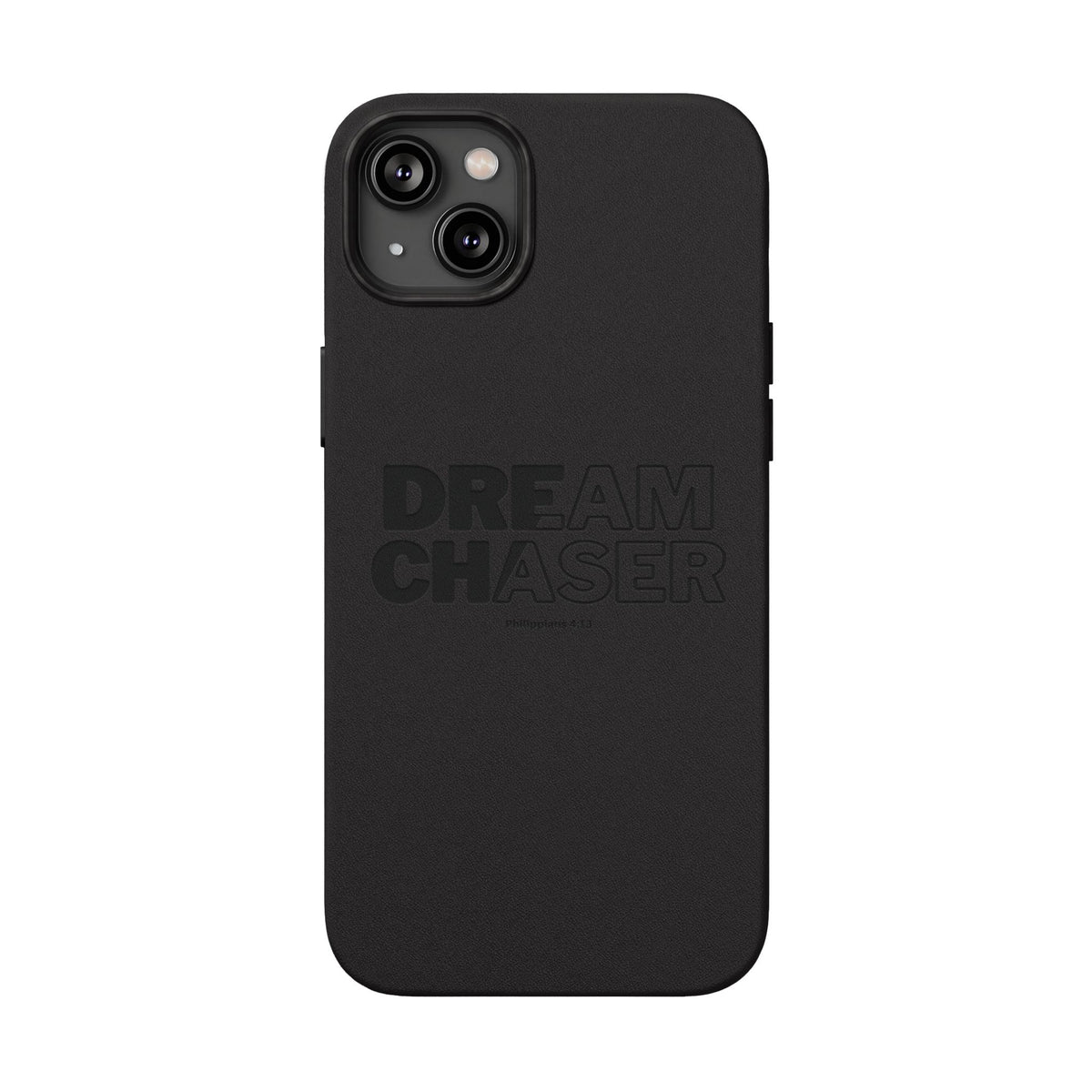 Embossed 'Dream Chaser' PU Leather Phone Case - Slim Protective iPhone Cover