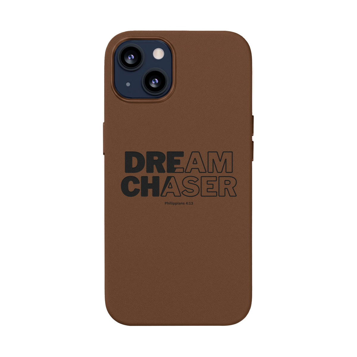 Embossed 'Dream Chaser' PU Leather Phone Case - Slim Protective iPhone Cover