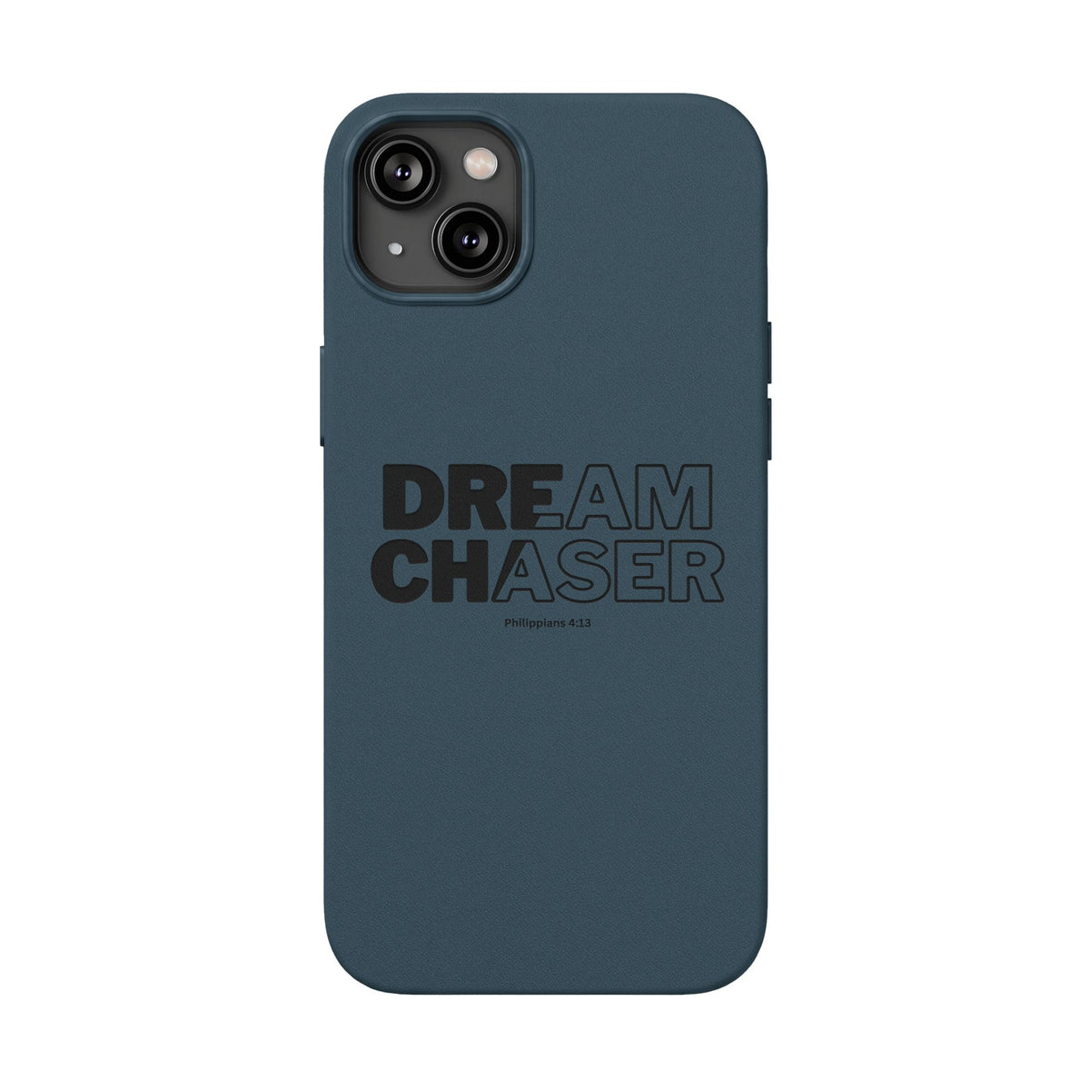 Embossed 'Dream Chaser' PU Leather Phone Case - Slim Protective iPhone Cover