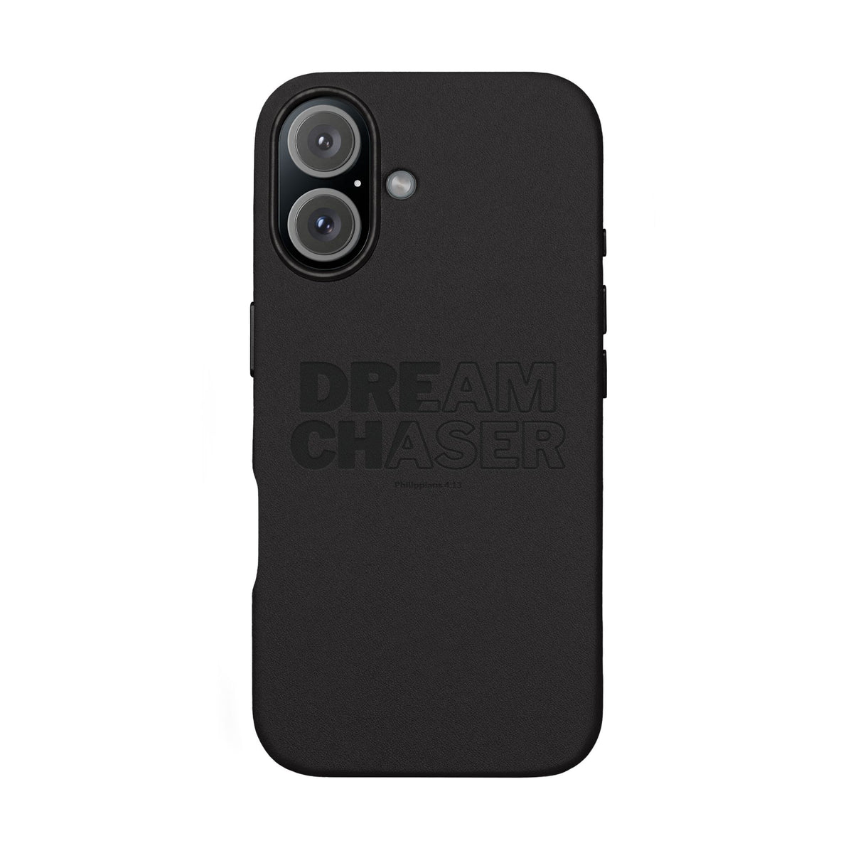 Embossed 'Dream Chaser' PU Leather Phone Case - Slim Protective iPhone Cover