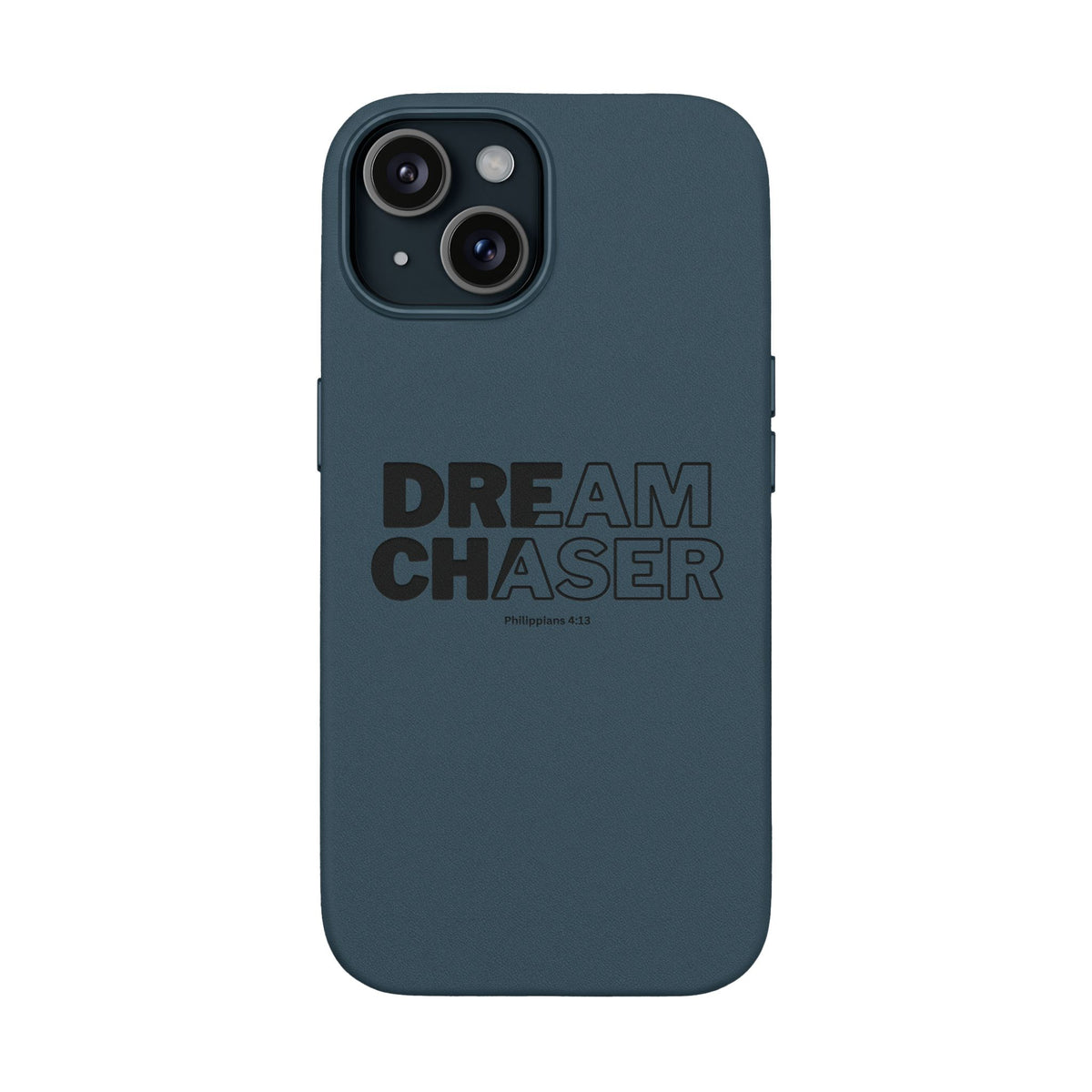 Embossed 'Dream Chaser' PU Leather Phone Case - Slim Protective iPhone Cover
