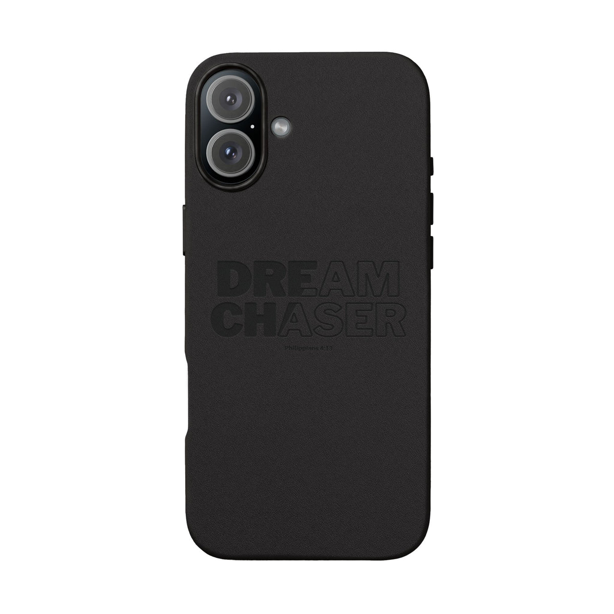 Embossed 'Dream Chaser' PU Leather Phone Case - Slim Protective iPhone Cover